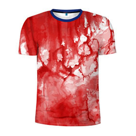 Мужская футболка 3D спортивная с принтом Кровь , 100% полиэстер с улучшенными характеристиками | приталенный силуэт, круглая горловина, широкие плечи, сужается к линии бедра | брызги | капли | кровь | ужас | хэллоуин