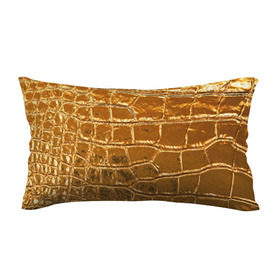 Подушка 3D антистресс с принтом Золотой Крокодил , наволочка — 100% полиэстер, наполнитель — вспененный полистирол | состоит из подушки и наволочки на молнии | gold | texture | глянец | золото | кожа | крокодил | текстура