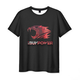 Мужская футболка 3D с принтом cs:go - iBUYPOWER (KATOWICE 2014) , 100% полиэфир | прямой крой, круглый вырез горловины, длина до линии бедер | Тематика изображения на принте: cs | csgo | го | кс