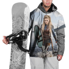Накидка на куртку 3D с принтом Лагерта , 100% полиэстер |  | викинги