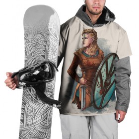 Накидка на куртку 3D с принтом Лагерта , 100% полиэстер |  | викинги