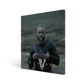 Холст квадратный с принтом Рагнар Лодброк , 100% ПВХ |  | Тематика изображения на принте: викинги