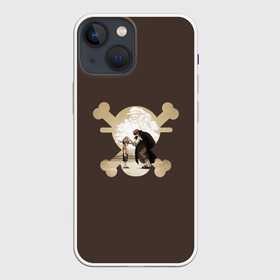Чехол для iPhone 13 mini с принтом Черепушка One Piece ,  |  | Тематика изображения на принте: anime | one piece | аниме | большой куш | луффи | соломенная шляпа