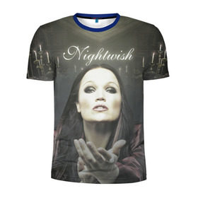 Мужская футболка 3D спортивная с принтом Тарья Турунен Nightwish , 100% полиэстер с улучшенными характеристиками | приталенный силуэт, круглая горловина, широкие плечи, сужается к линии бедра | nightwish | металл | музыка | рок | тарья турунен