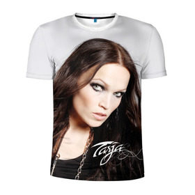 Мужская футболка 3D спортивная с принтом Tarja Turunen Nightwish , 100% полиэстер с улучшенными характеристиками | приталенный силуэт, круглая горловина, широкие плечи, сужается к линии бедра | nightwish | металл | музыка | рок | тарья турунен