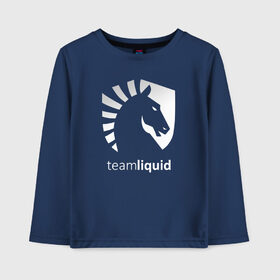 Детский лонгслив хлопок с принтом csgo - Liquid team style , 100% хлопок | круглый вырез горловины, полуприлегающий силуэт, длина до линии бедер | cs | csgo | liquid | го | кс | ликвид