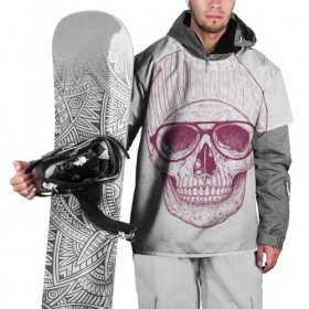 Накидка на куртку 3D с принтом Cool Skull , 100% полиэстер |  | красивый | крутой | очки | рисунок | узор | череп