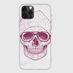 Чехол для iPhone 12 Pro Max с принтом Cool Skull , Силикон |  | красивый | крутой | очки | рисунок | узор | череп