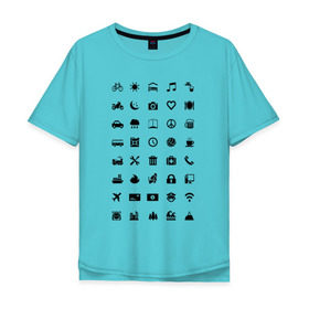 Мужская футболка хлопок Oversize с принтом Iconspeak , 100% хлопок | свободный крой, круглый ворот, “спинка” длиннее передней части | знаки | символы | турист