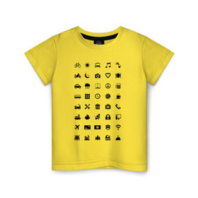 Детская футболка хлопок с принтом Iconspeak , 100% хлопок | круглый вырез горловины, полуприлегающий силуэт, длина до линии бедер | знаки | символы | турист