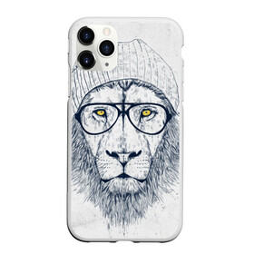 Чехол для iPhone 11 Pro Max матовый с принтом Cool Lion , Силикон |  | красивый | крутой | лев | львица | очки | рисунок | узор