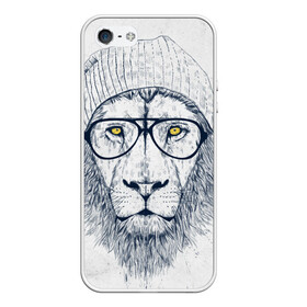 Чехол для iPhone 5/5S матовый с принтом Cool Lion , Силикон | Область печати: задняя сторона чехла, без боковых панелей | красивый | крутой | лев | львица | очки | рисунок | узор