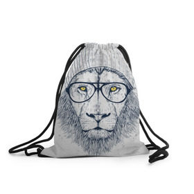 Рюкзак-мешок 3D с принтом Cool Lion , 100% полиэстер | плотность ткани — 200 г/м2, размер — 35 х 45 см; лямки — толстые шнурки, застежка на шнуровке, без карманов и подкладки | красивый | крутой | лев | львица | очки | рисунок | узор