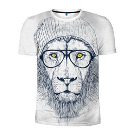 Мужская футболка 3D спортивная с принтом Cool Lion , 100% полиэстер с улучшенными характеристиками | приталенный силуэт, круглая горловина, широкие плечи, сужается к линии бедра | красивый | крутой | лев | львица | очки | рисунок | узор