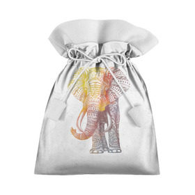 Подарочный 3D мешок с принтом Solar Elephant , 100% полиэстер | Размер: 29*39 см | красивый | крутой | рисунок | слон | узор
