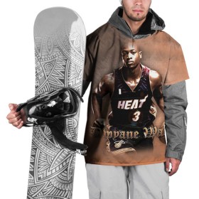 Накидка на куртку 3D с принтом Баскетболист Dwyane Wade , 100% полиэстер |  | Тематика изображения на принте: chicago bulls | баскетбол | буллз | дуэйн уэйд | нба | чикаго