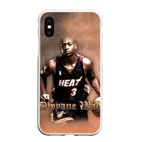 Чехол для iPhone XS Max матовый с принтом Баскетболист Dwyane Wade , Силикон | Область печати: задняя сторона чехла, без боковых панелей | chicago bulls | баскетбол | буллз | дуэйн уэйд | нба | чикаго