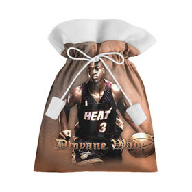 Подарочный 3D мешок с принтом Баскетболист Dwyane Wade , 100% полиэстер | Размер: 29*39 см | Тематика изображения на принте: chicago bulls | баскетбол | буллз | дуэйн уэйд | нба | чикаго