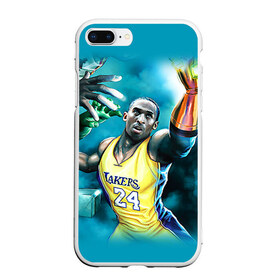 Чехол для iPhone 7Plus/8 Plus матовый с принтом Kobe Bryant , Силикон | Область печати: задняя сторона чехла, без боковых панелей | kobe bryant | lakers | los angeles lakers | nba. | баскетбол | баскетболист | коби брайант | лайкерс | лос анджелес лейкерс | нба