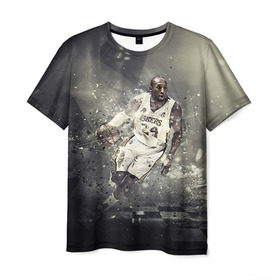 Мужская футболка 3D с принтом Kobe Bryant , 100% полиэфир | прямой крой, круглый вырез горловины, длина до линии бедер | kobe bryant | lakers | los angeles lakers | nba. | баскетбол | баскетболист | коби брайант | лайкерс | лос анджелес лейкерс | нба