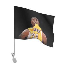 Флаг для автомобиля с принтом Kobe Bryant , 100% полиэстер | Размер: 30*21 см | kobe bryant | lakers | los angeles lakers | nba. | баскетбол | баскетболист | коби брайант | лайкерс | лос анджелес лейкерс | нба