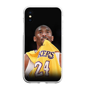 Чехол для iPhone XS Max матовый с принтом Kobe Bryant , Силикон | Область печати: задняя сторона чехла, без боковых панелей | kobe bryant | lakers | los angeles lakers | nba. | баскетбол | баскетболист | коби брайант | лайкерс | лос анджелес лейкерс | нба