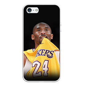 Чехол для iPhone 5/5S матовый с принтом Kobe Bryant , Силикон | Область печати: задняя сторона чехла, без боковых панелей | kobe bryant | lakers | los angeles lakers | nba. | баскетбол | баскетболист | коби брайант | лайкерс | лос анджелес лейкерс | нба