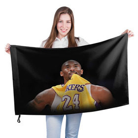 Флаг 3D с принтом Kobe Bryant , 100% полиэстер | плотность ткани — 95 г/м2, размер — 67 х 109 см. Принт наносится с одной стороны | kobe bryant | lakers | los angeles lakers | nba. | баскетбол | баскетболист | коби брайант | лайкерс | лос анджелес лейкерс | нба