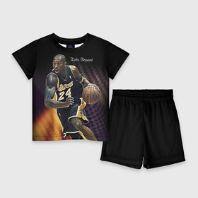 Детский костюм с шортами 3D с принтом Kobe Bryant ,  |  | kobe bryant | lakers | los angeles lakers | nba. | баскетбол | баскетболист | коби брайант | лайкерс | лос анджелес лейкерс | нба