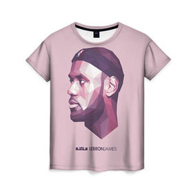 Женская футболка 3D с принтом LeBron James , 100% полиэфир ( синтетическое хлопкоподобное полотно) | прямой крой, круглый вырез горловины, длина до линии бедер | cleveland cavaliers | lebron james | nba. | баскетбол | баскетболист | джеймс леброн | кливленд кавальерс | нба