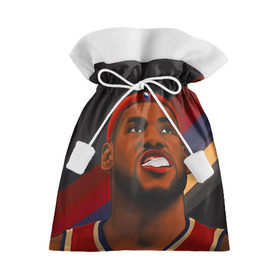Подарочный 3D мешок с принтом LeBron James , 100% полиэстер | Размер: 29*39 см | cleveland cavaliers | lebron james | nba. | баскетбол | баскетболист | джеймс леброн | кливленд кавальерс | нба