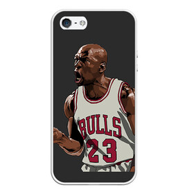 Чехол для iPhone 5/5S матовый с принтом Michael Jordan , Силикон | Область печати: задняя сторона чехла, без боковых панелей | chicago bulls | michael jeffrey jordan | nba. | баскетбол | баскетболист | вашингтон уизардс | майкл джордан | нба | чикаго | чикаго буллз