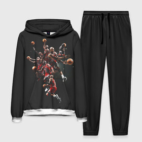 Мужской костюм 3D (с толстовкой) с принтом Michael Jordan ,  |  | Тематика изображения на принте: chicago bulls | michael jeffrey jordan | nba. | баскетбол | баскетболист | вашингтон уизардс | майкл джордан | нба | чикаго | чикаго буллз