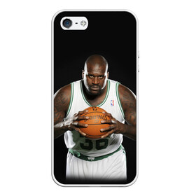 Чехол для iPhone 5/5S матовый с принтом Shaquille ONeal , Силикон | Область печати: задняя сторона чехла, без боковых панелей | shaquille oneal | баскетболист | нба | шакил онил