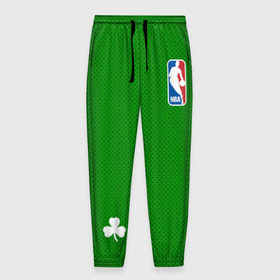 Мужские брюки 3D с принтом Boston Celtics , 100% полиэстер | манжеты по низу, эластичный пояс регулируется шнурком, по бокам два кармана без застежек, внутренняя часть кармана из мелкой сетки | boston celtics | бостон | бостон селтикс | нба | селтикс