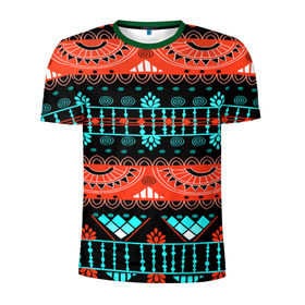 Мужская футболка 3D спортивная с принтом Аддис-Абеба , 100% полиэстер с улучшенными характеристиками | приталенный силуэт, круглая горловина, широкие плечи, сужается к линии бедра | орнамент | цветной | этно | яркий