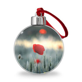 Ёлочный шар с принтом Алый мак , Пластик | Диаметр: 77 мм | алый | красный | лепестки | мак | прикольные картинки | цветочки | цветы