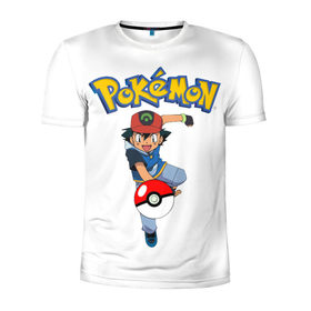Мужская футболка 3D спортивная с принтом Pokemon / Ash Ketchum , 100% полиэстер с улучшенными характеристиками | приталенный силуэт, круглая горловина, широкие плечи, сужается к линии бедра | Тематика изображения на принте: go | pokemon | го | игра | мультфильм | покемон | эш кетчум