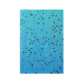 Обложка для паспорта матовая кожа с принтом Синий узор , натуральная матовая кожа | размер 19,3 х 13,7 см; прозрачные пластиковые крепления | Тематика изображения на принте: абстракция | арт | мозайка | рисунок | синий | текстура | узоры
