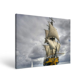 Холст прямоугольный с принтом Корабль , 100% ПВХ |  | Тематика изображения на принте: вода | корабль | море | небо | океан | плавание