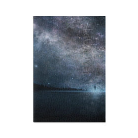 Обложка для паспорта матовая кожа с принтом Звездное небо , натуральная матовая кожа | размер 19,3 х 13,7 см; прозрачные пластиковые крепления | вселенная | галактика | звезды | небо | ночь