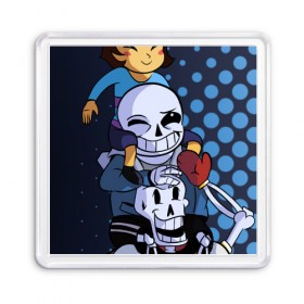 Магнит 55*55 с принтом Undertale , Пластик | Размер: 65*65 мм; Размер печати: 55*55 мм | 