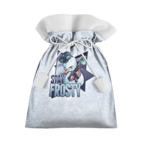 Подарочный 3D мешок с принтом Stay Frosty , 100% полиэстер | Размер: 29*39 см | community stickers | counter strike | cs | cs go | будь начеку | снеговик