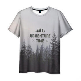 Мужская футболка 3D с принтом лес , 100% полиэфир | прямой крой, круглый вырез горловины, длина до линии бедер | горы | лес | море | охота | приключения | природа | рыбалка | свобода | скалы | туман | туризм | экстрим