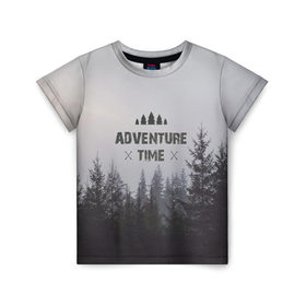 Детская футболка 3D с принтом лес , 100% гипоаллергенный полиэфир | прямой крой, круглый вырез горловины, длина до линии бедер, чуть спущенное плечо, ткань немного тянется | горы | лес | море | охота | приключения | природа | рыбалка | свобода | скалы | туман | туризм | экстрим