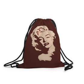 Рюкзак-мешок 3D с принтом Мэрилин Монро , 100% полиэстер | плотность ткани — 200 г/м2, размер — 35 х 45 см; лямки — толстые шнурки, застежка на шнуровке, без карманов и подкладки | marilyn monroe | звезда | киноактриса | мэрилин монро