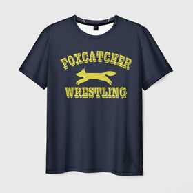 Мужская футболка 3D с принтом Foxcather team , 100% полиэфир | прямой крой, круглый вырез горловины, длина до линии бедер | Тематика изображения на принте: foxcatcher | freestyle | wrestling | борьба | вольная