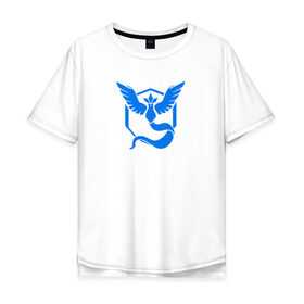 Мужская футболка хлопок Oversize с принтом TEAM MYSTIC , 100% хлопок | свободный крой, круглый ворот, “спинка” длиннее передней части | покемон го