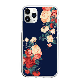 Чехол для iPhone 11 Pro Max матовый с принтом Fashion flowers , Силикон |  | Тематика изображения на принте: fashion | flower | мода | фэшн | цветы