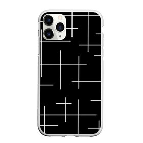 Чехол для iPhone 11 Pro матовый с принтом Geometric (2) , Силикон |  | geometric | белый | геометрик | линии | текстура | чёрный